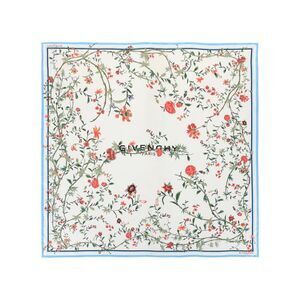 Givenchy Floral Print Silk Square Scarf Womens